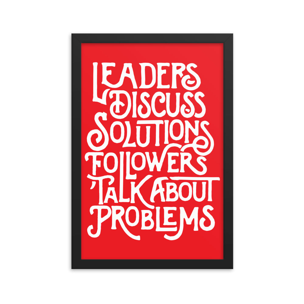 Leaders Discuss Solutions Framed Print