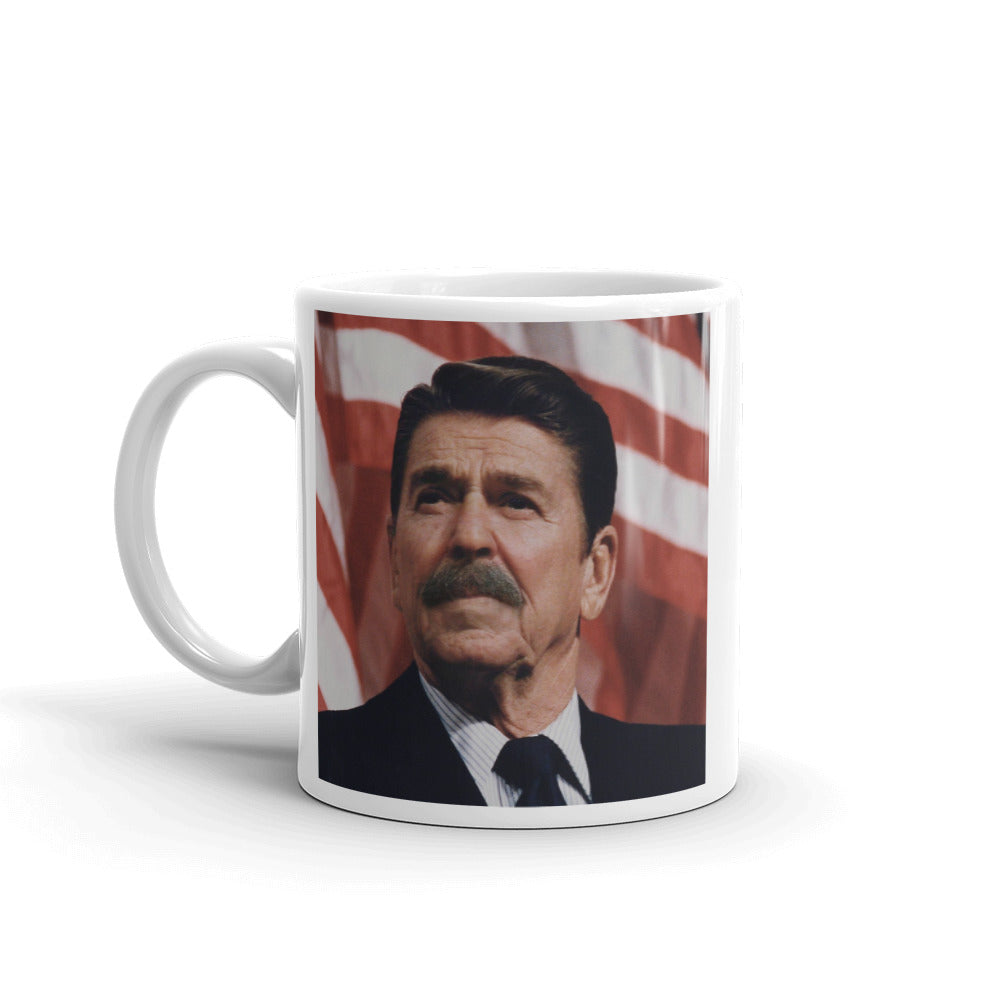 Mustache Ronald reagan Mug