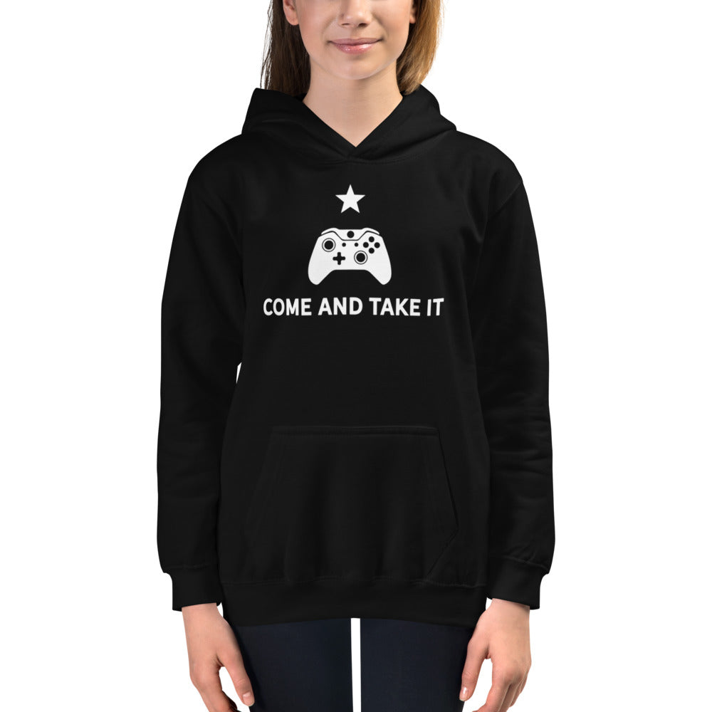 Come and Take it Video Game Controller Kids Hoodie