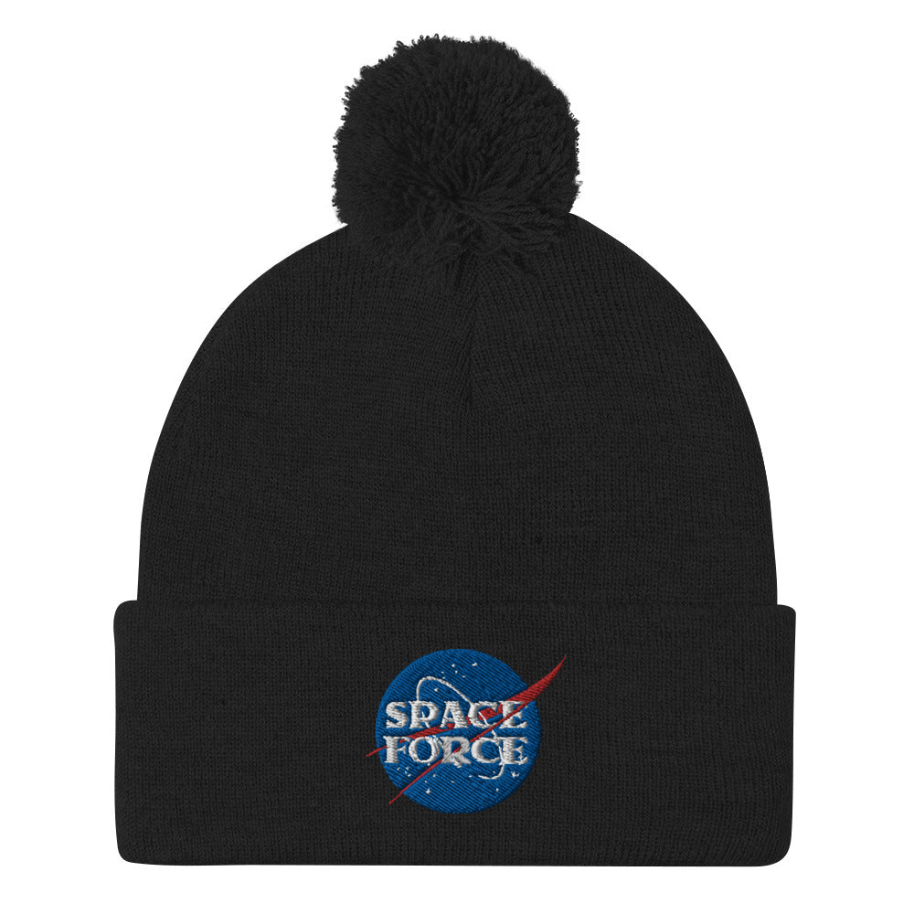 Space Force Pom-Pom Beanie