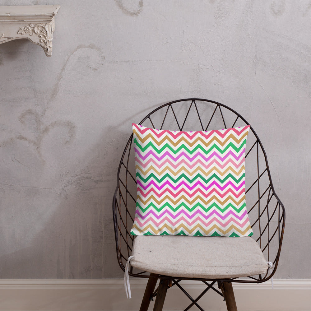 Colorful Chevron Throw Pillow