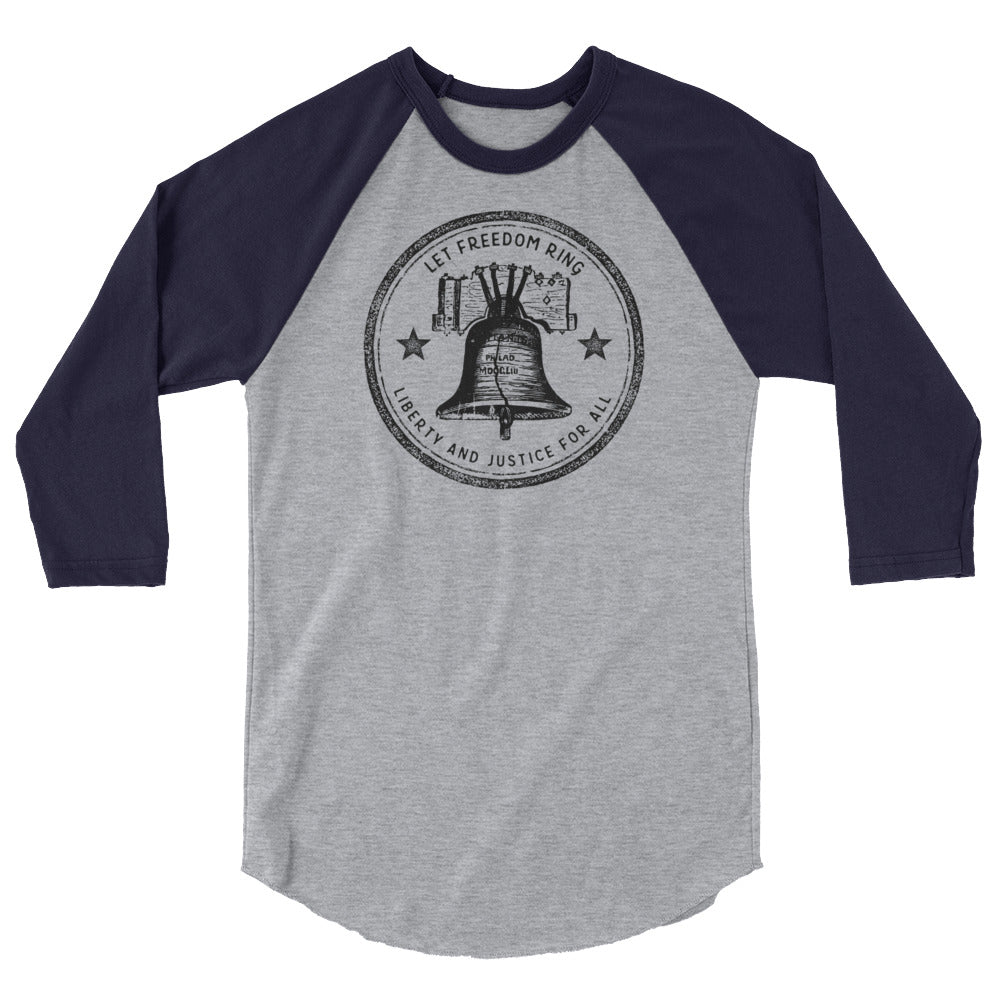 Let Freedom Ring 3/4 Sleeve Raglan Shirt