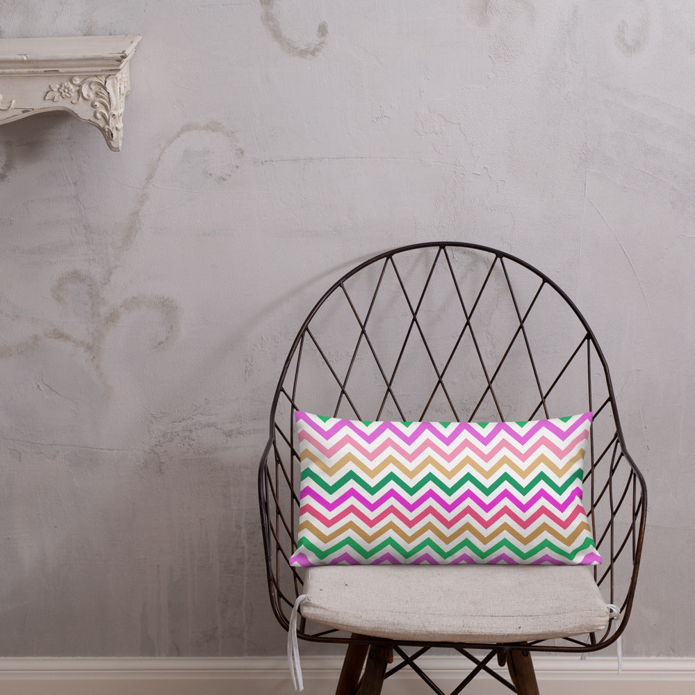 Colorful Chevron Throw Pillow