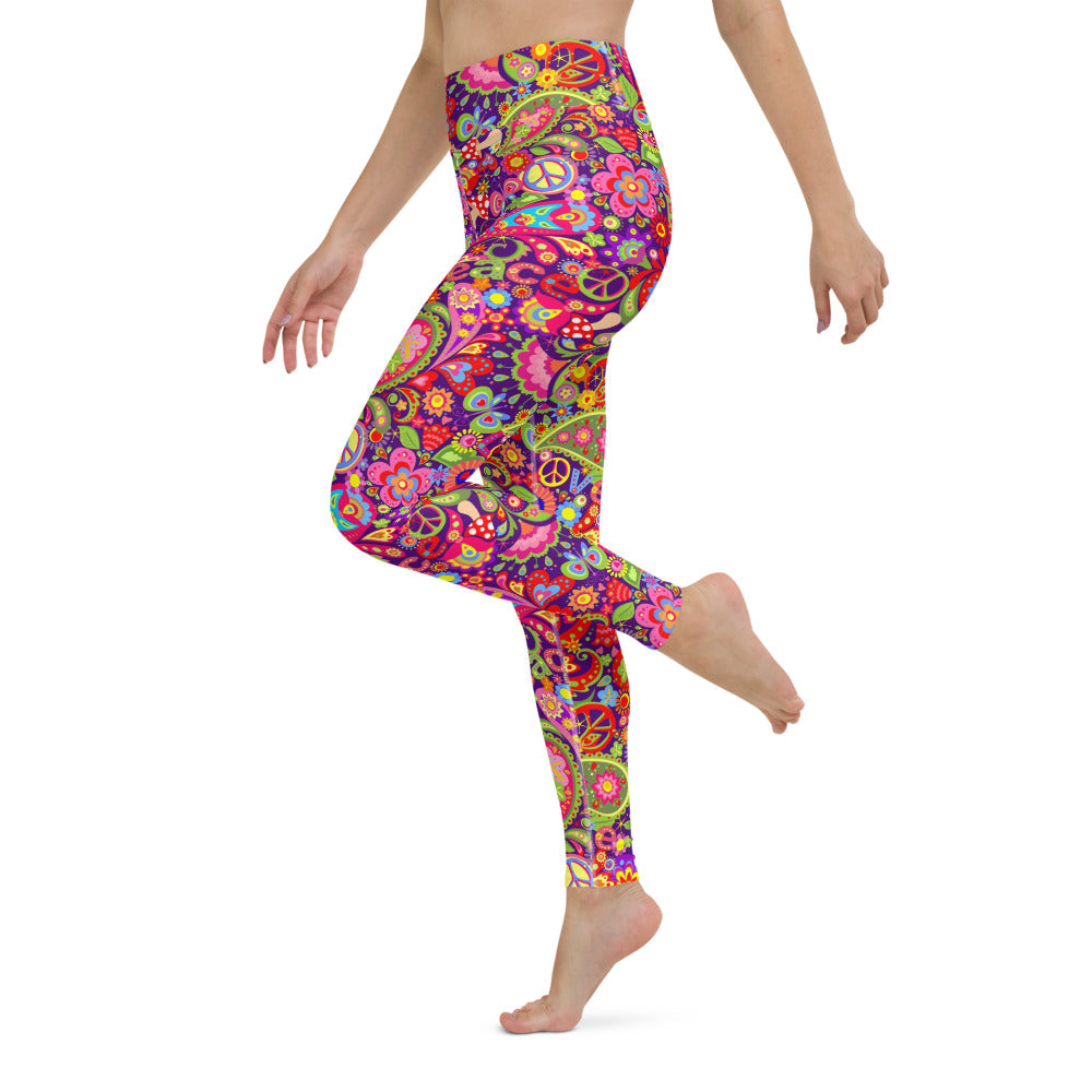 Psychedelic Print Liberty Maniacs Yoga Leggings