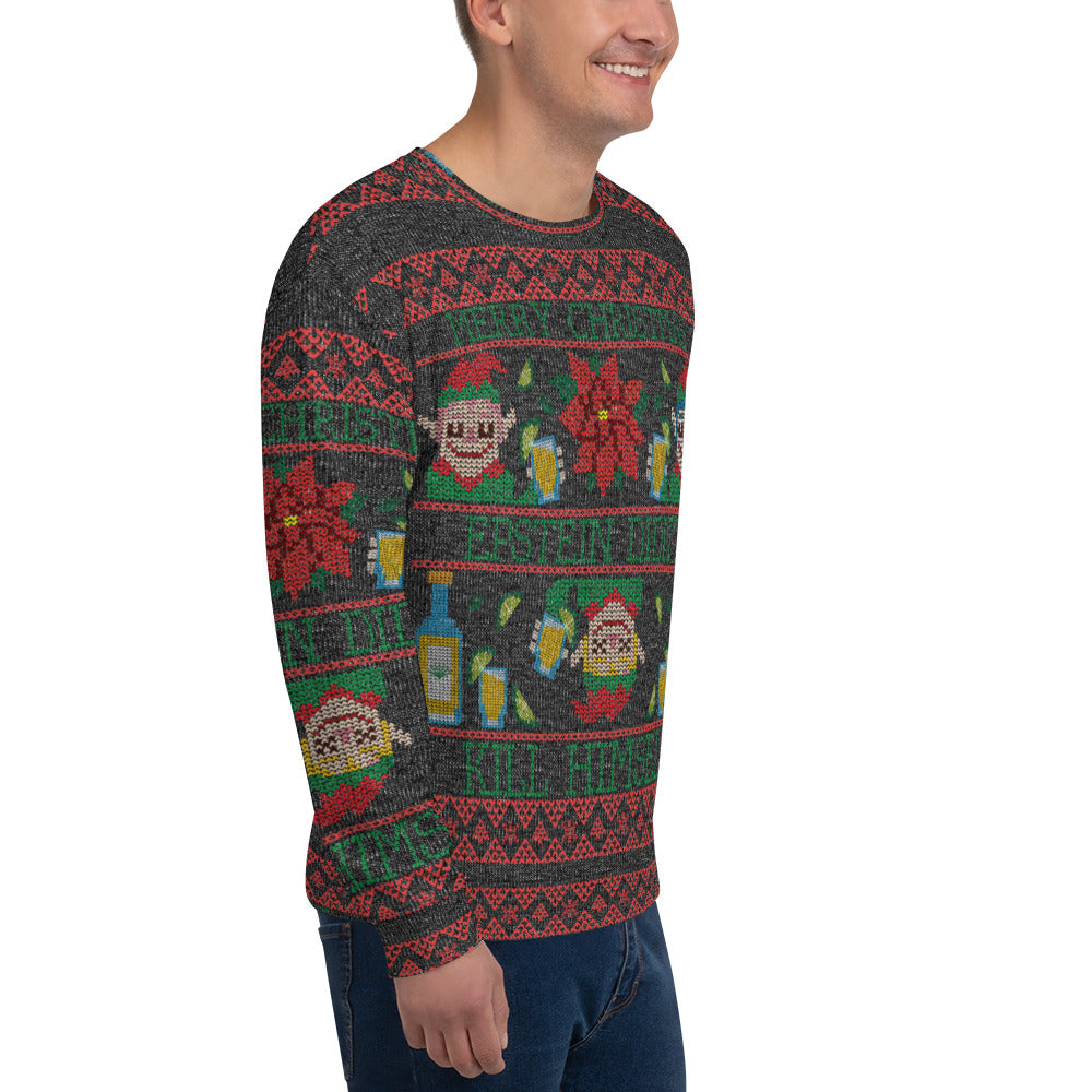 Epstein Didn't Kill Himself Ugly Christmas Sweatshirt