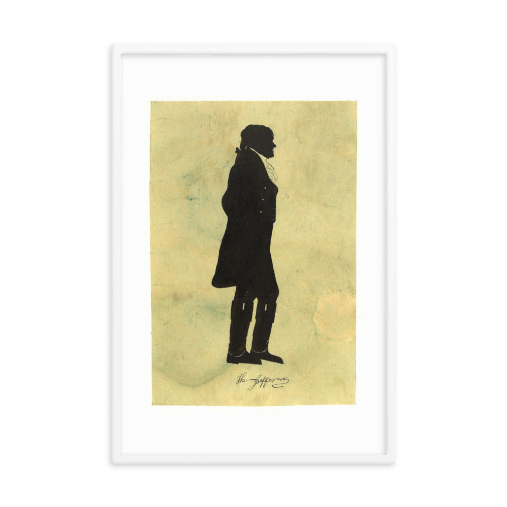 Thomas Jefferson Silhouette by John Marshal Framed Print