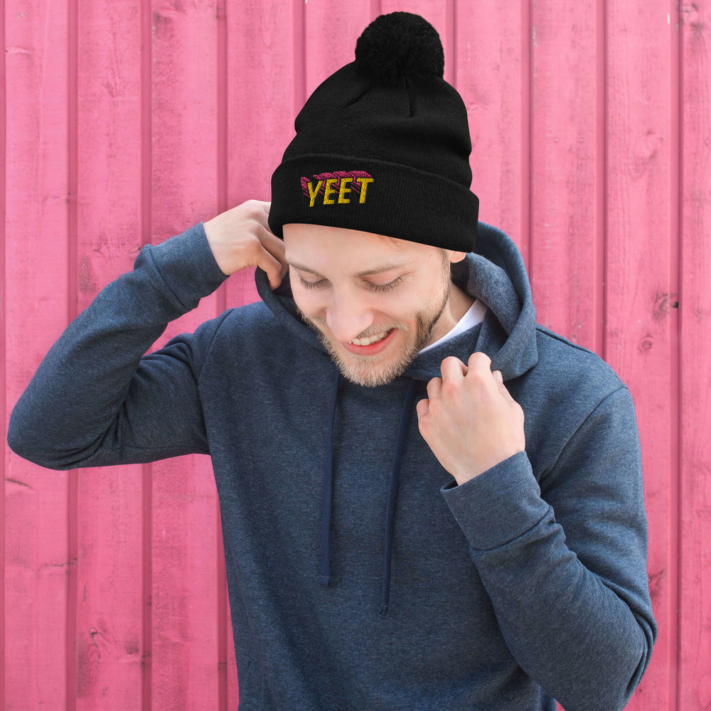 YEET Pom-Pom Beanie