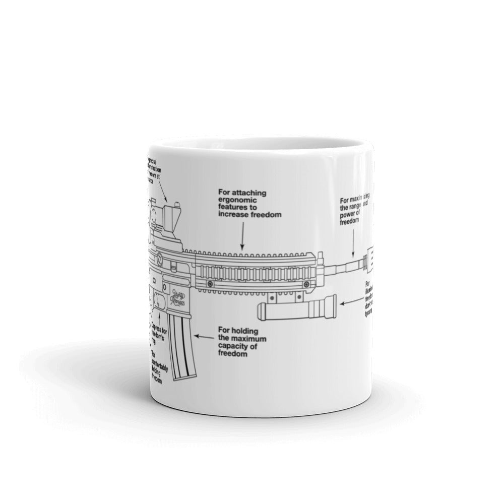 Parts of Freedom Schematic Coffee Mug