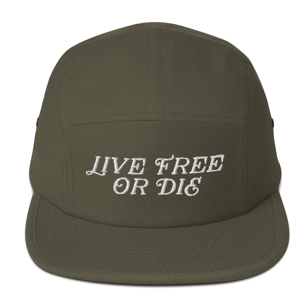 Live Free Or Die Vintage Five Panel Cap