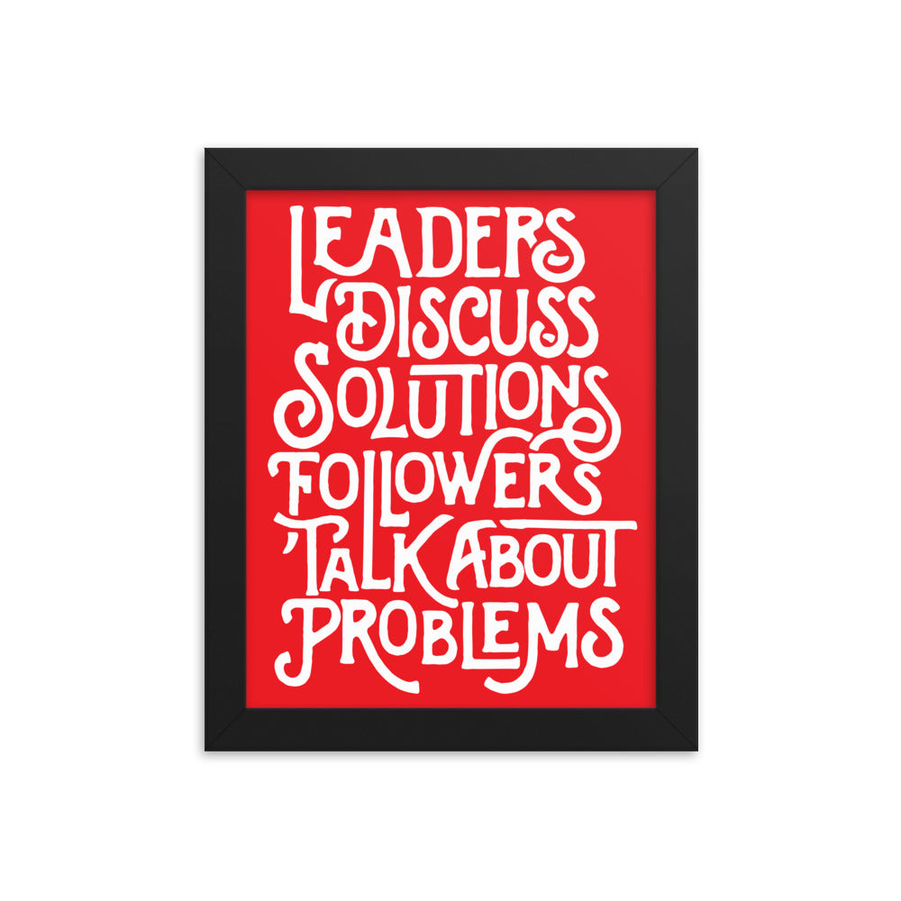 Leaders Discuss Solutions Framed Print