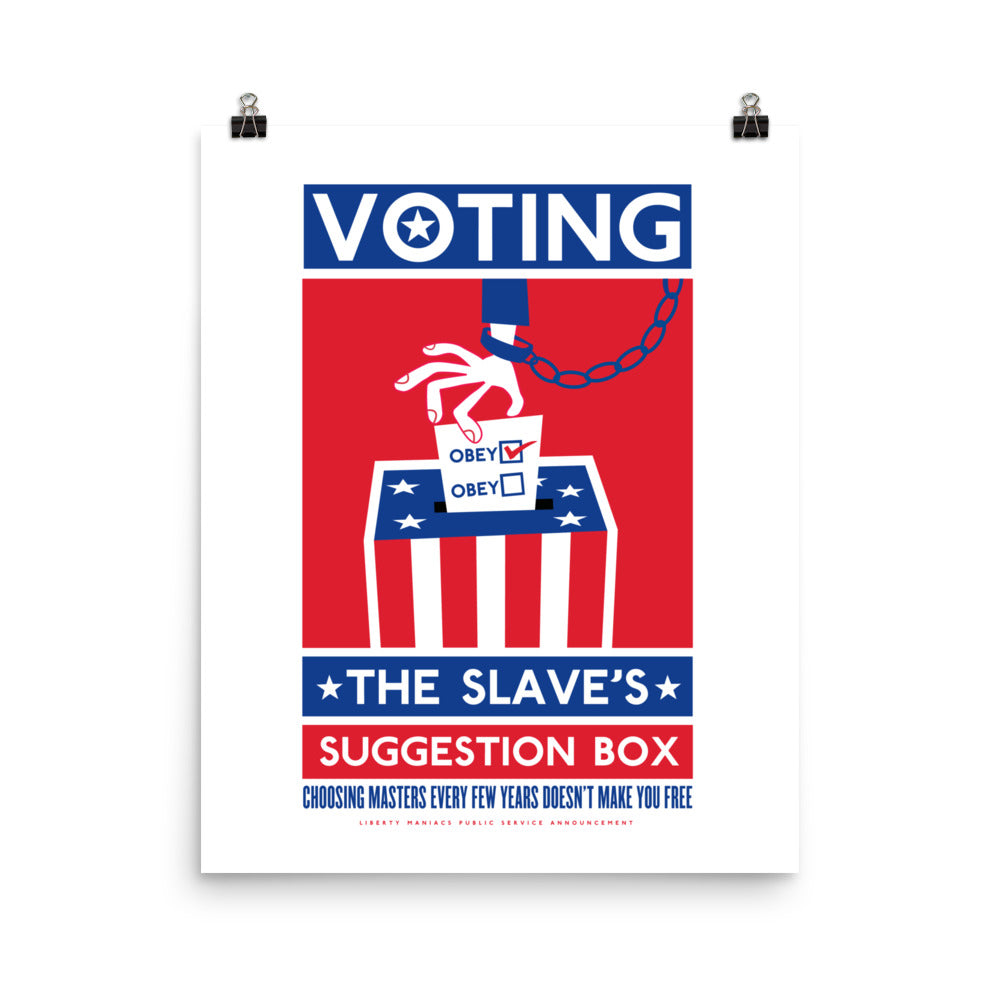 Voting The Slave&#39;s Suggestion Box Poster