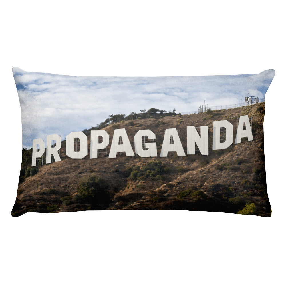 Holllywood Propaganda Sign Rectangular Throw Pillow