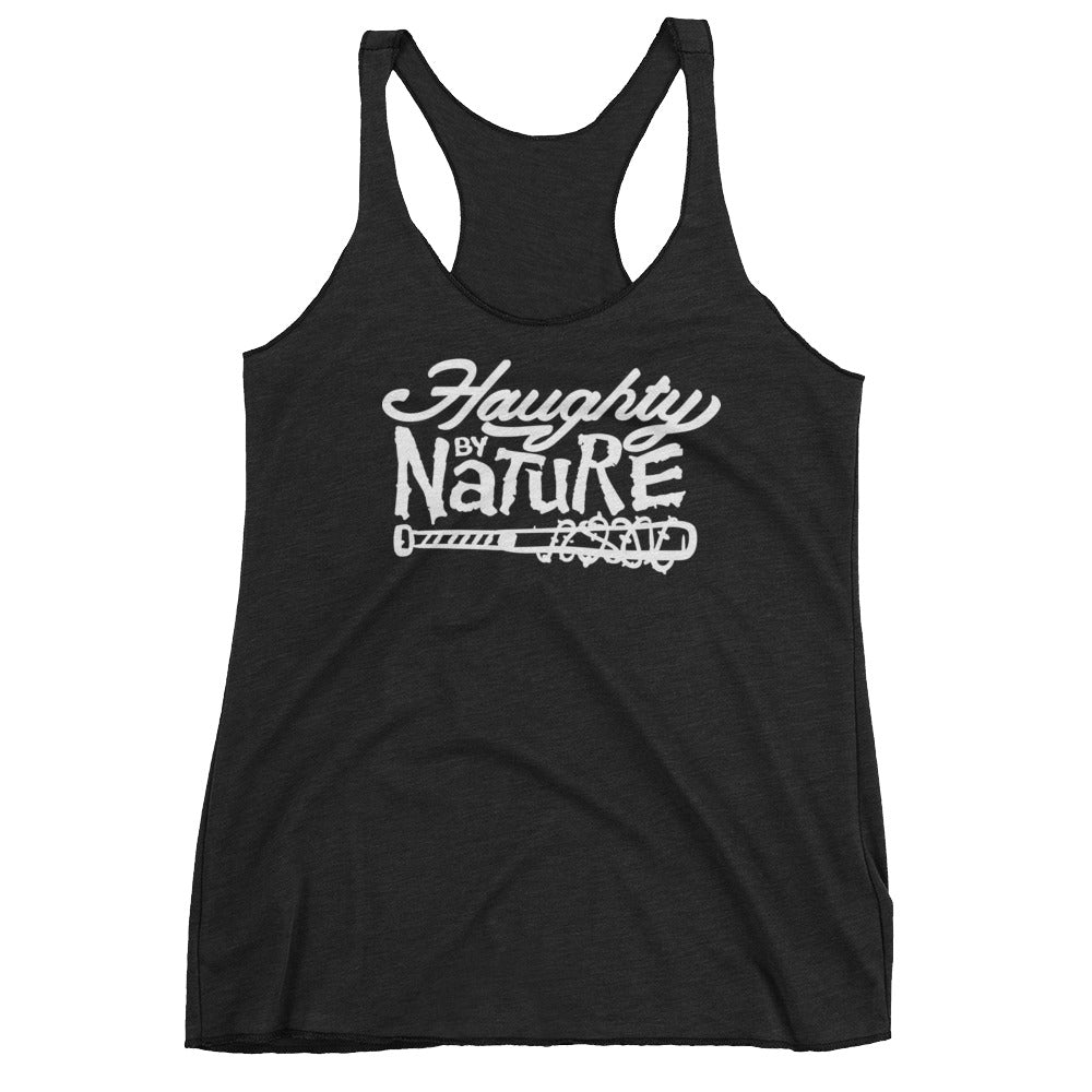 Haughty By Nature Women&#39;s Tri-Blend Racerback Tank Top