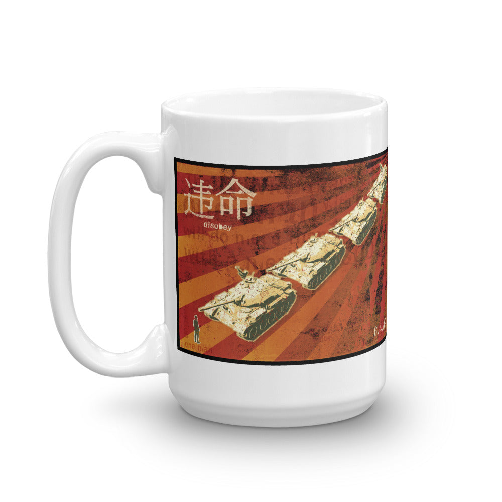 Tank Man Disobey Mug