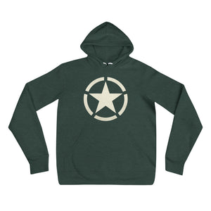 WW2 Circled Star Unisex Sponge Fleece hoodie