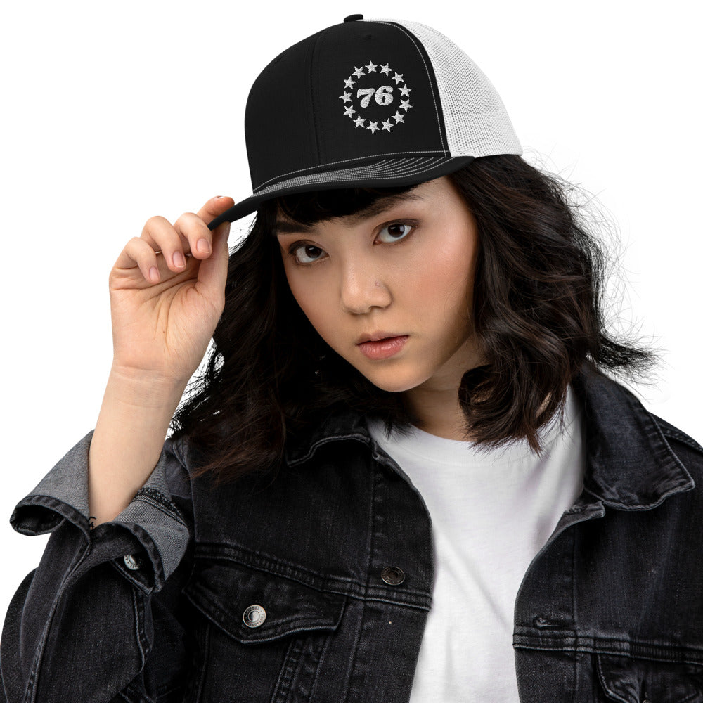 Betsy Ross 1776 13 stars Trucker Cap