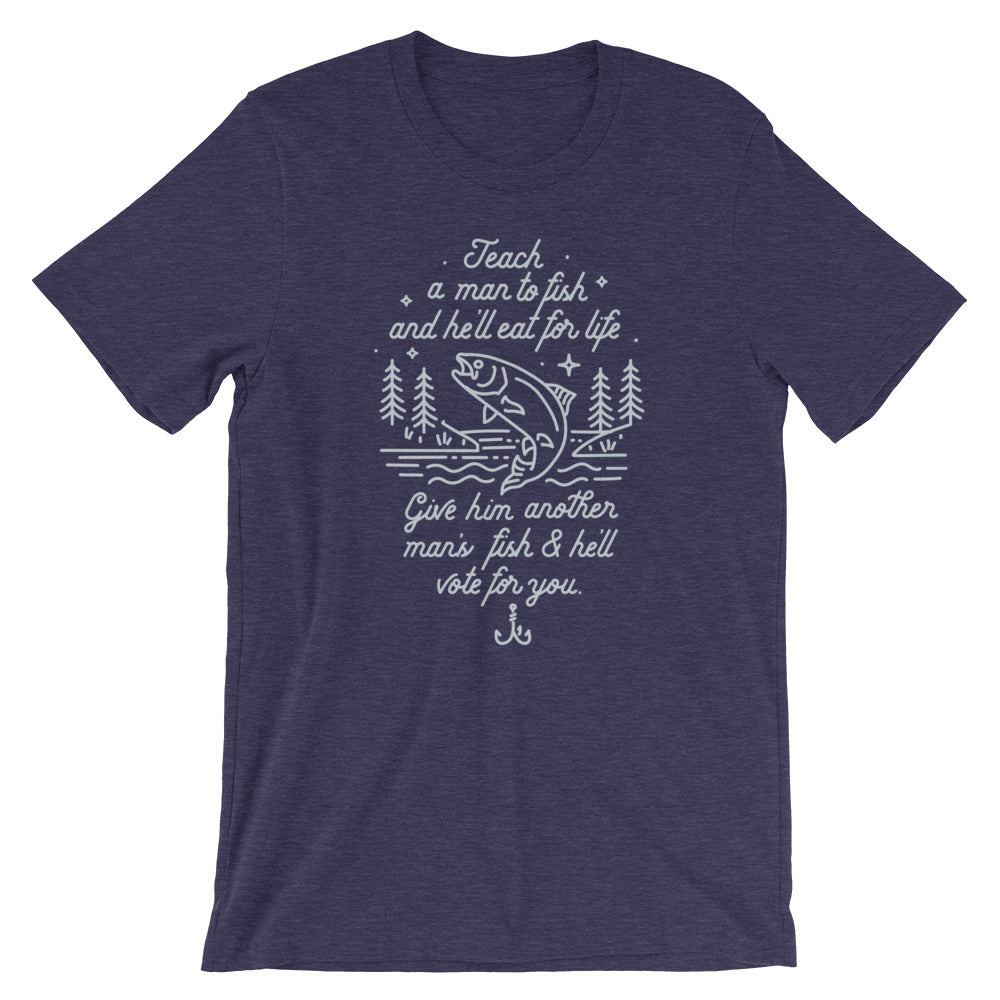 Teach A Man To Fish Vintage Graphic T-Shirt