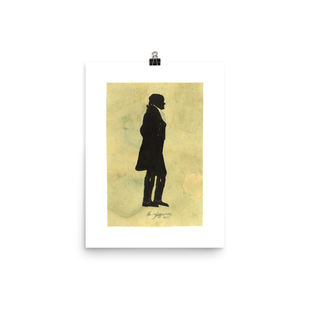 Thomas Jefferson Silhouette by John Marshal Print