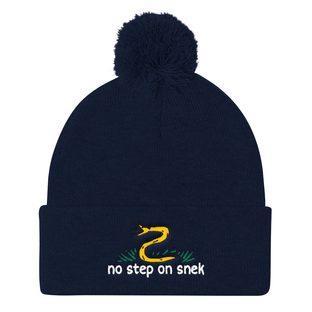 No Step On Snek Pom Pom Knit Cap
