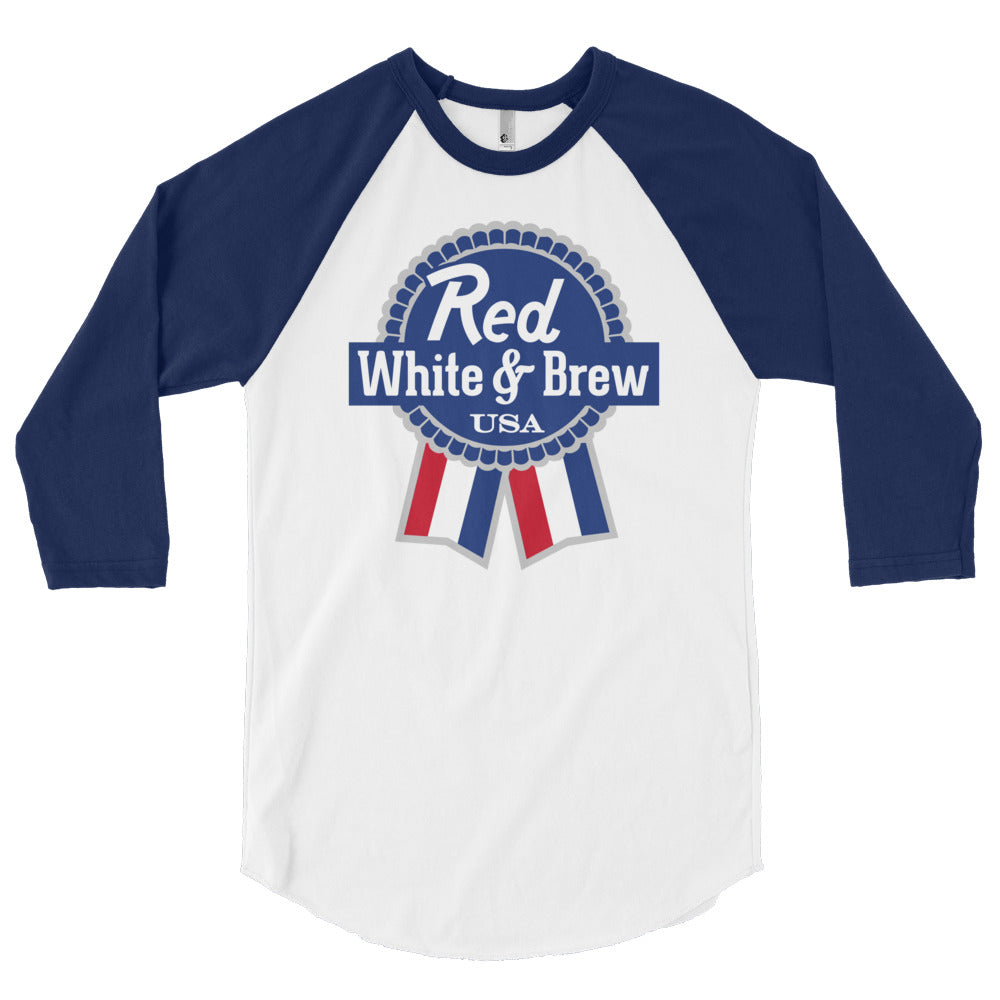 Red White and Brew 3/4 Sleeve Raglan