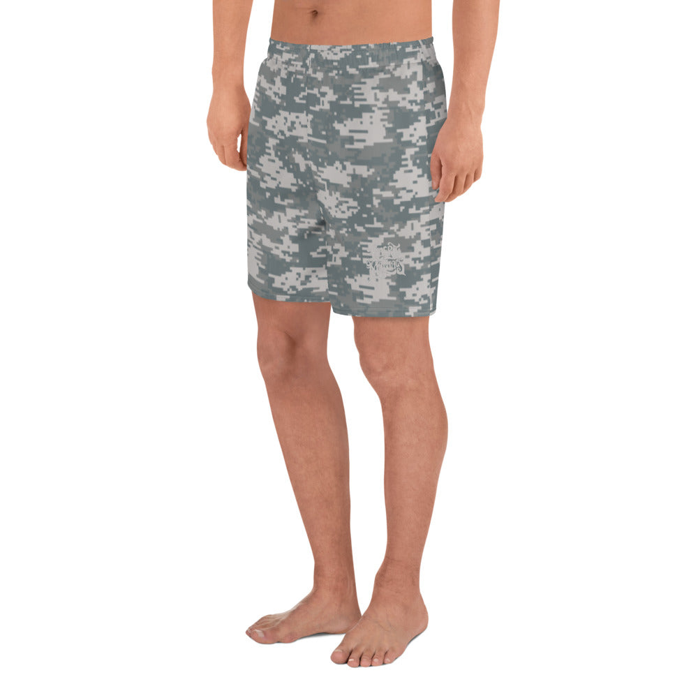 Liberty Maniacs Universal Camo Army Men&#39;s Athletic Long Shorts