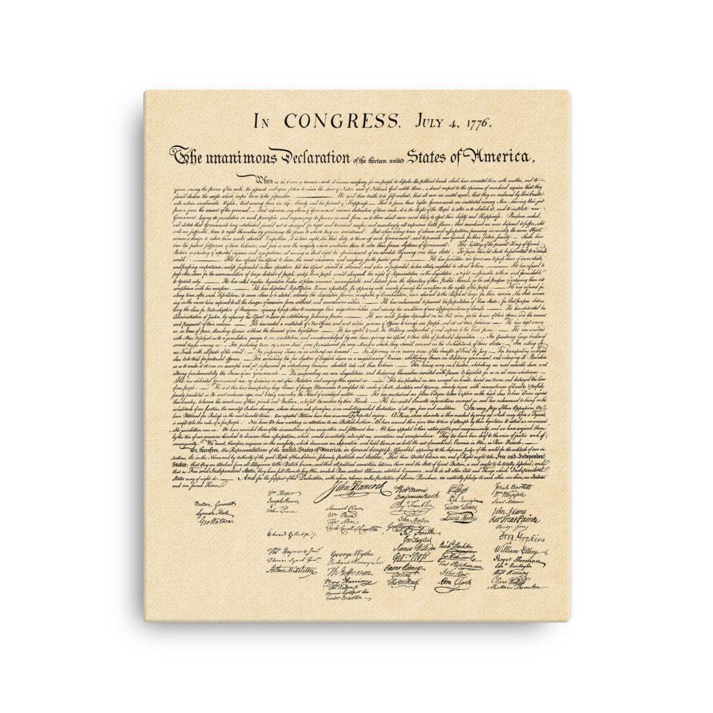 Declaration of Independence Canvas Wall Art