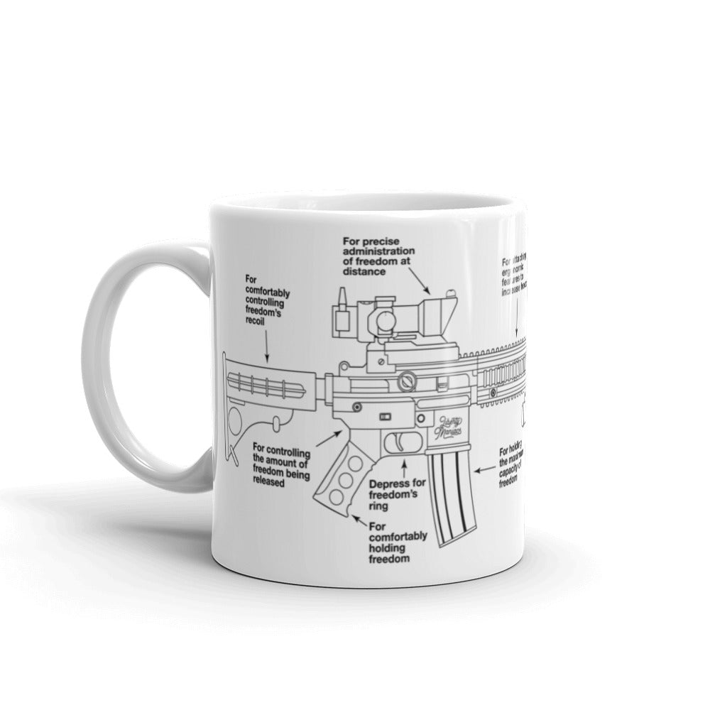 Parts of Freedom Schematic Coffee Mug