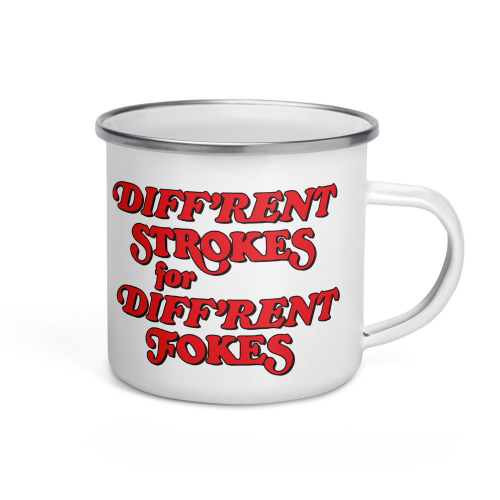 Diffrent Storkes for Different Folks Enamel Mug