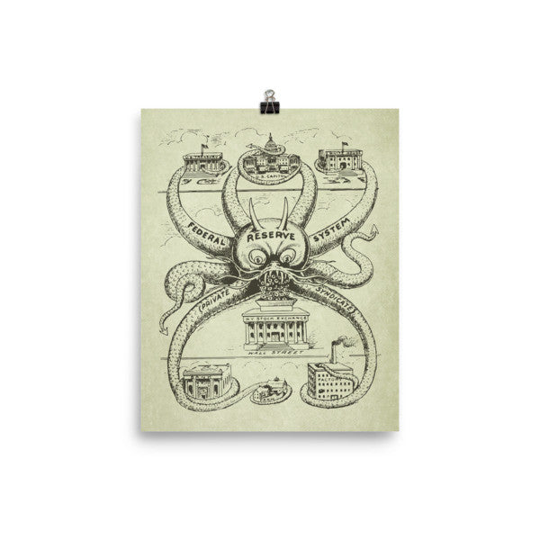 Federal Reserve Octopus Print