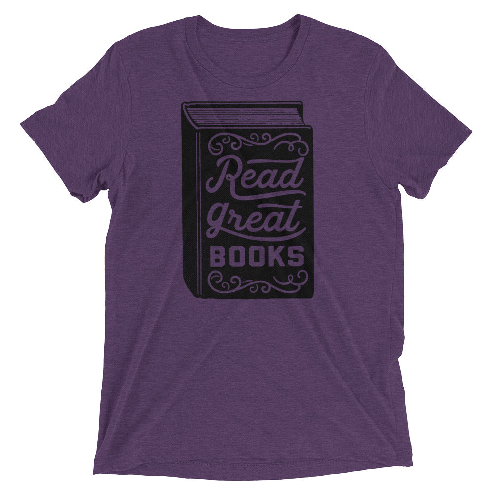Read Great Books Short Tri-Blend Graphic T-Shirt