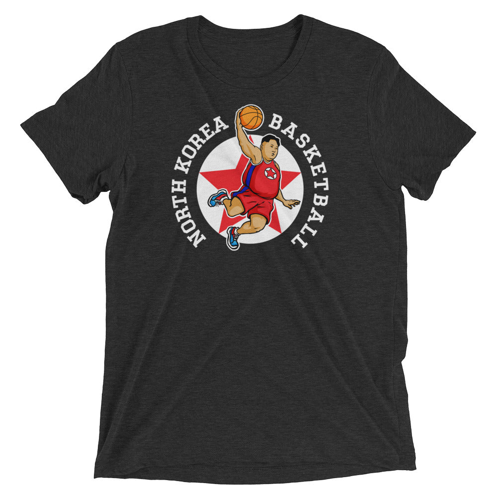 North Korea Basketball Rocketman Tri-Blend Warmup Shirt