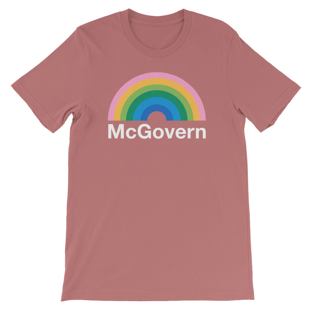 McGovern Vintage Rainbow 1972 Presidential Campaign Short-Sleeve Unisex T-Shirt