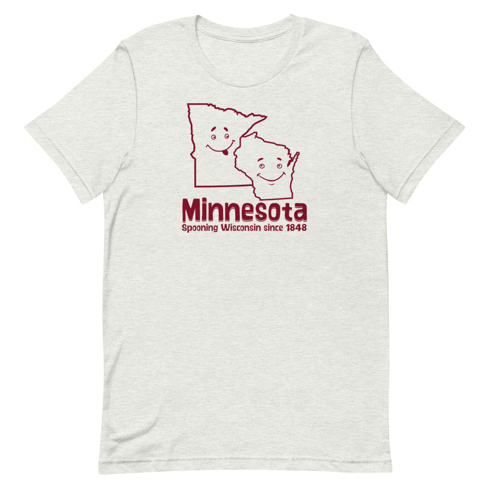 Minnesota Spooning Wisconsin Since 1848 Short-Sleeve Unisex T-Shirt