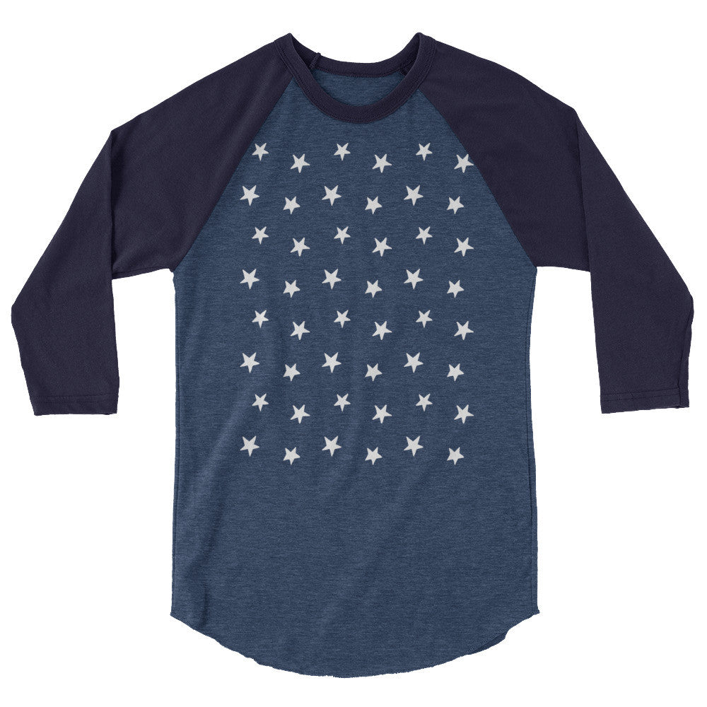 Vintage Stars 3/4 Sleeve Raglan Baseball Shirt