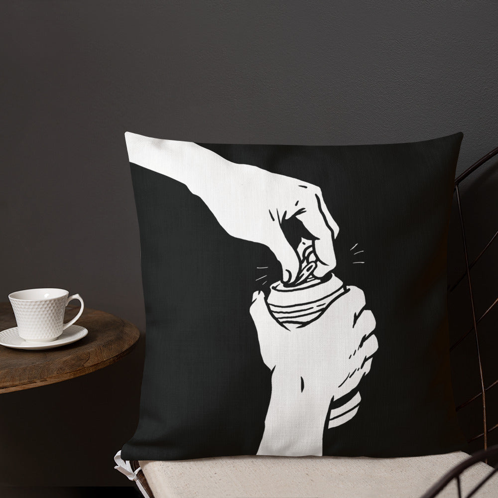 Cracking A Beer Premium Pillow