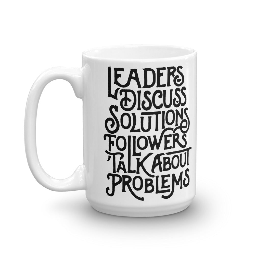Leaders Discuss Solutions Mug