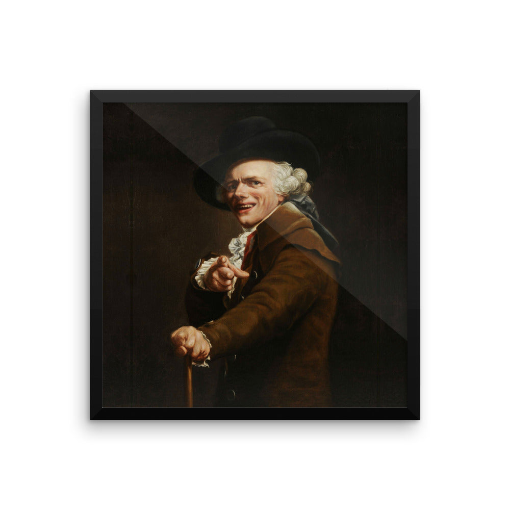 Portrait de l&#39;artiste sous les traits d&#39;un moqueur Framed Print