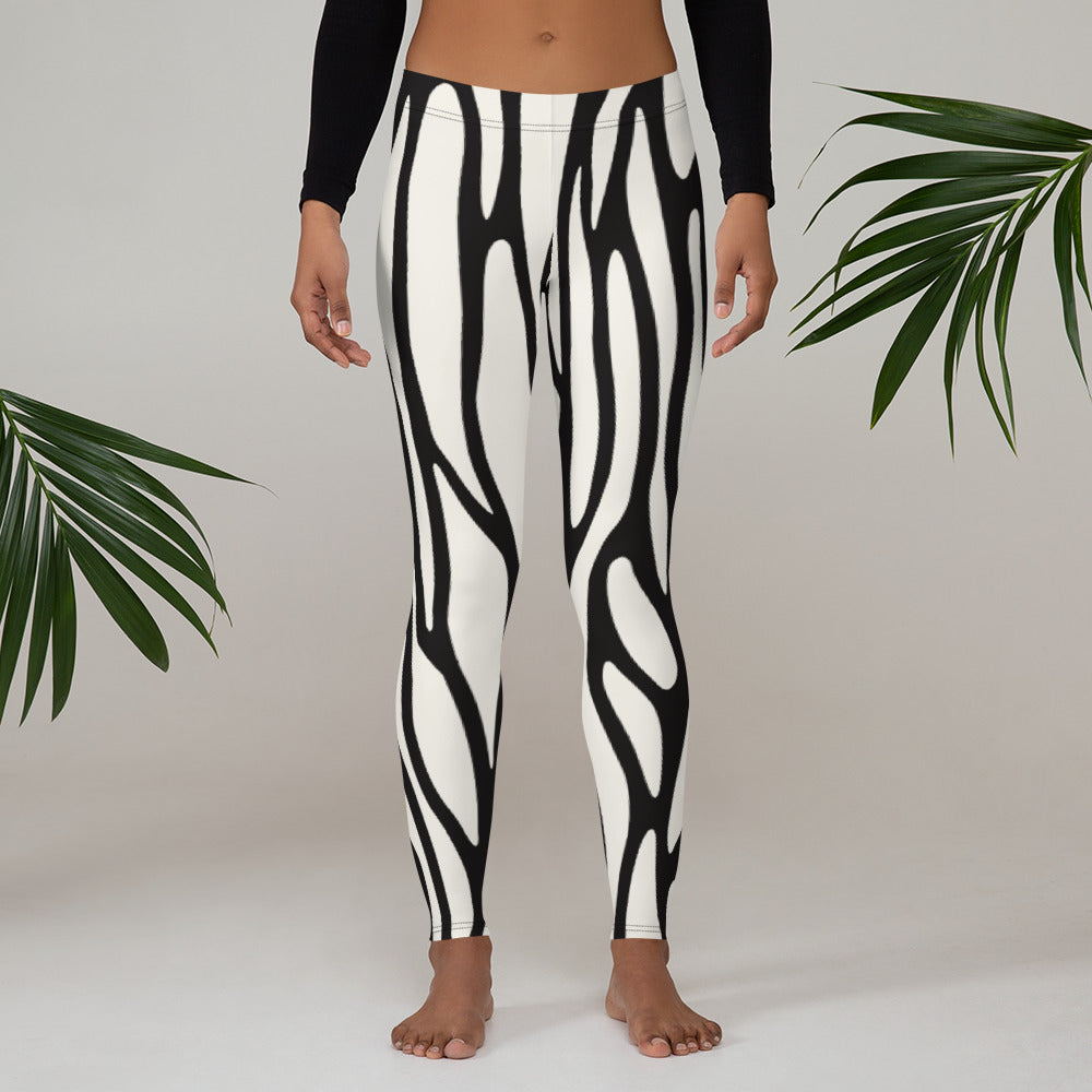 Mernbrook Cream and Black Leggings