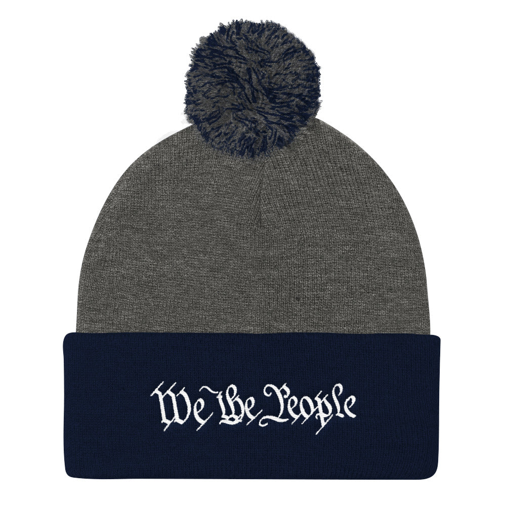 We the People Pom Pom Knit Cap