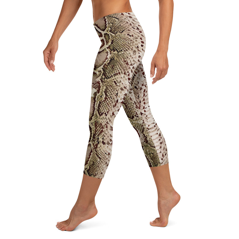 Snake Skin Capri Leggings