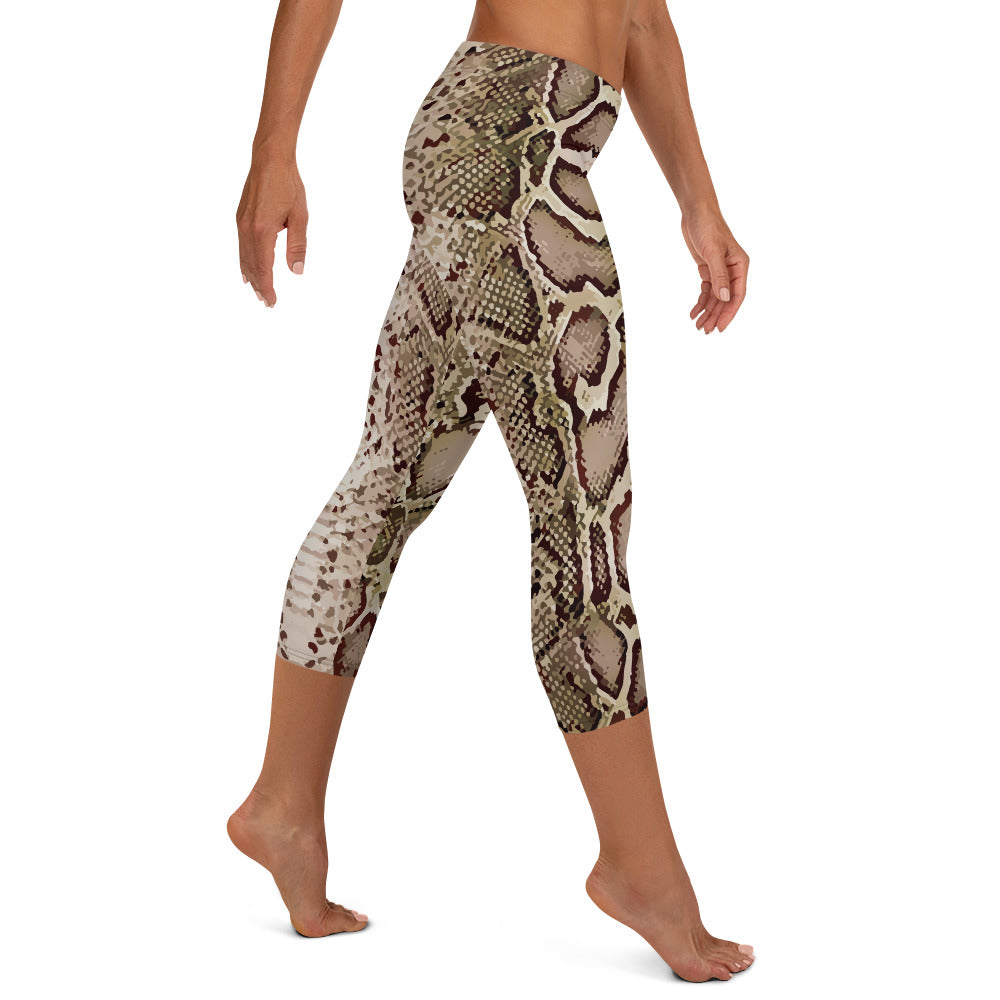 Snake Skin Capri Leggings