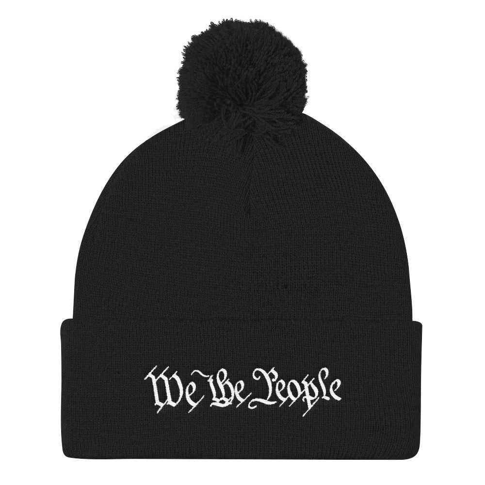 We the People Pom Pom Knit Cap