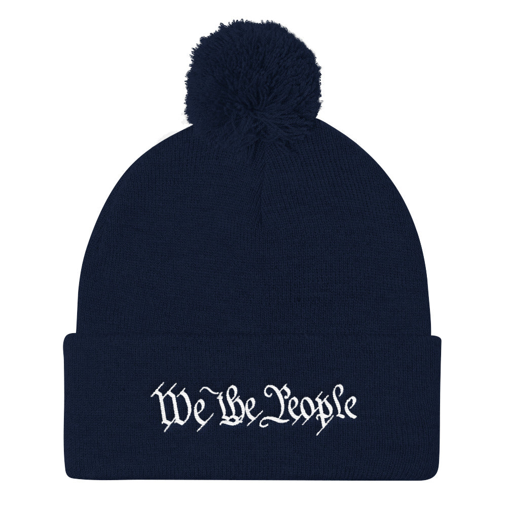 We the People Pom Pom Knit Cap