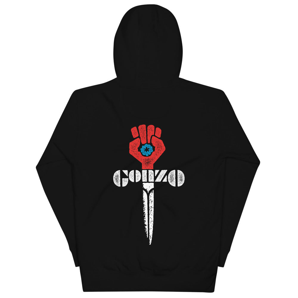 Gonzo Fist Black Unisex Hoodie Sweatshirt