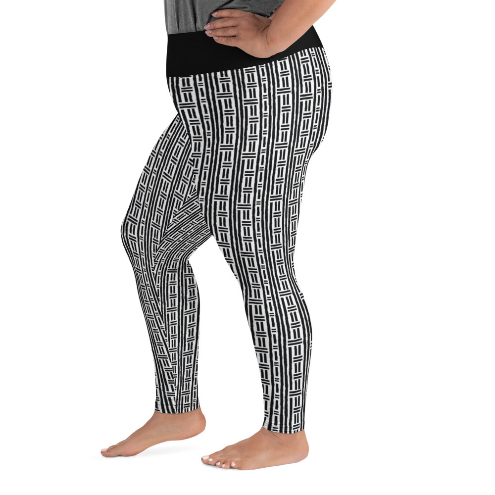 Rhythm Black and White Plus Size Leggings