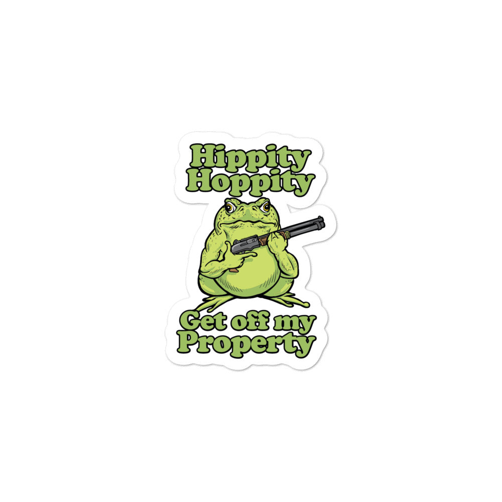 Hippity Hoppity Get Off My Property Frog Stickers