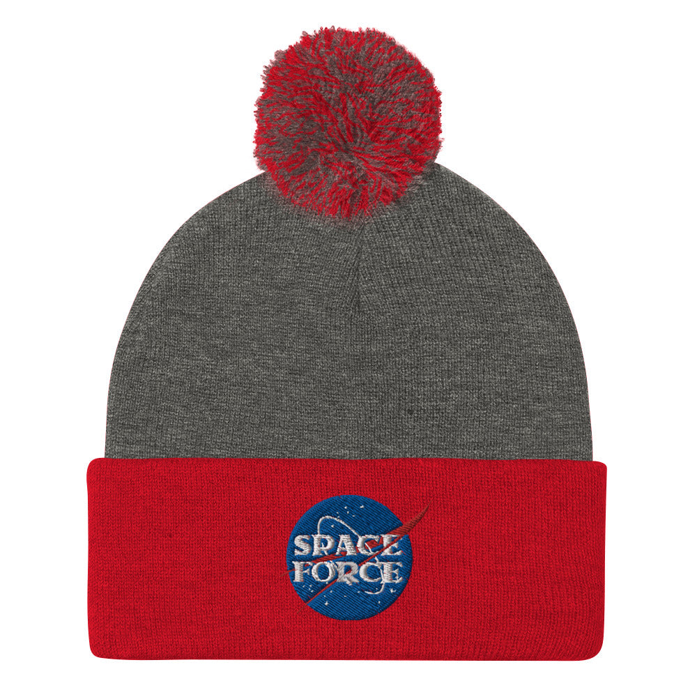 Space Force Pom-Pom Beanie