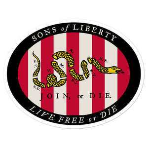 Sons of Liberty Live Free Or Die Sticker