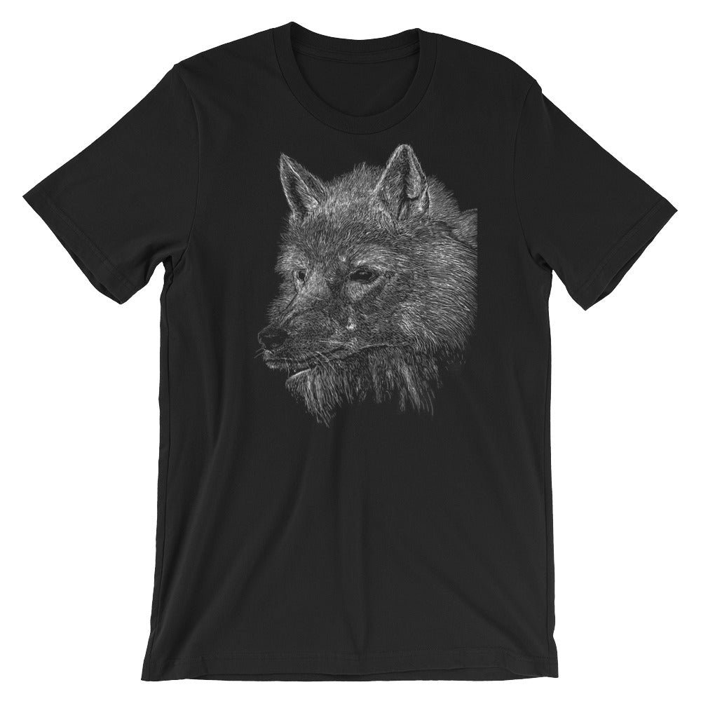 Wolf Etching Unisex T-Shirt