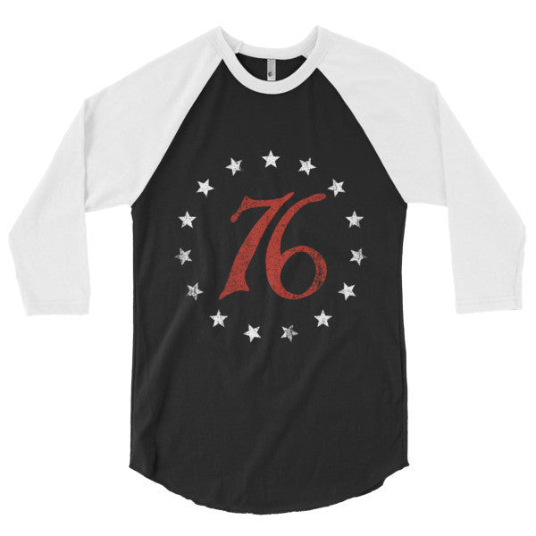 Spirit of 76  3/4 sleeve raglan shirt